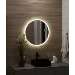 Apvalus veidrodis su priekiu LED apšvietimu