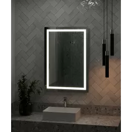 Stačiakampis veidrodis su priekiu LED apšvietimu